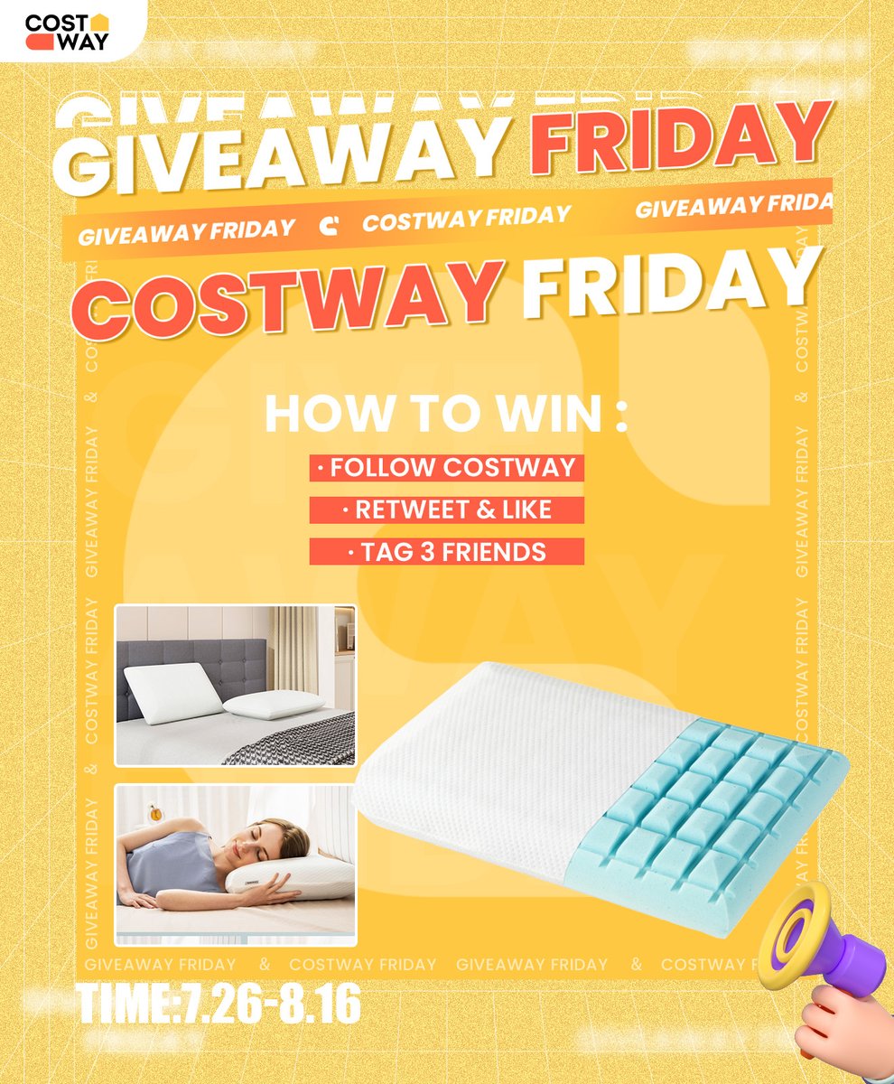 The 23rd #CostwayFriday is here as scheduled! 🎉Congratulations <a href="/ferriza/">Dani B.</a> 

🎁 How to join:
✅Follow <a href="/Costway_com/">Costway</a> 
✅Repost&amp;Like
✅Tag 3 friends

‼️ We will announce the next gift on 8/16.

#Giveaway #freegift #GiveawayAlert