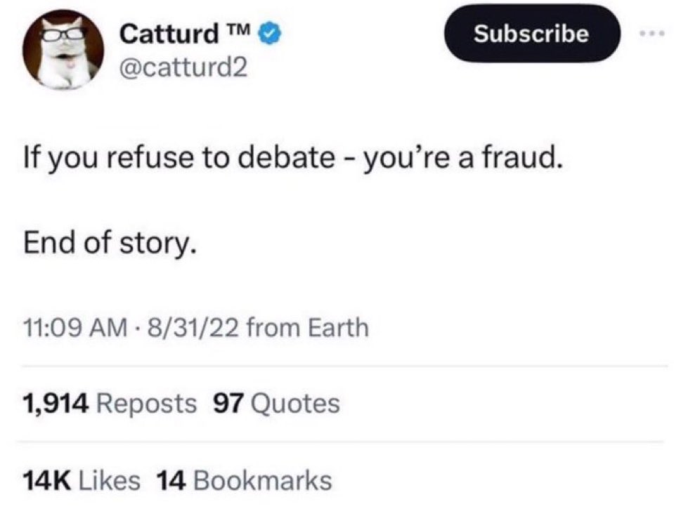 Uh oh, Cat Turd thinks Trump is a fraud.