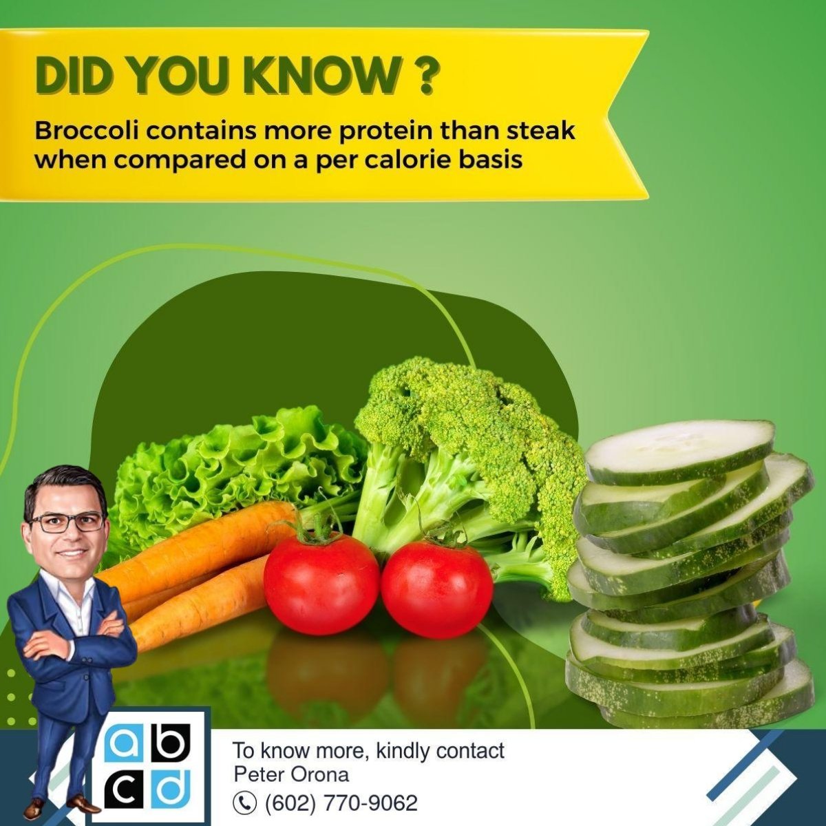 KnockKnockAnoc's tweet image. Protein powerhouse in green! Discover why broccoli might be the better choice for your fitness goals.

Surprised? Follow us to learn more about the nutritional benefits of broccoli and other superfoods!

#BroccoliPower#ProteinPunch
#GreensOverMeat#HealthyEating
#NutritionFacts