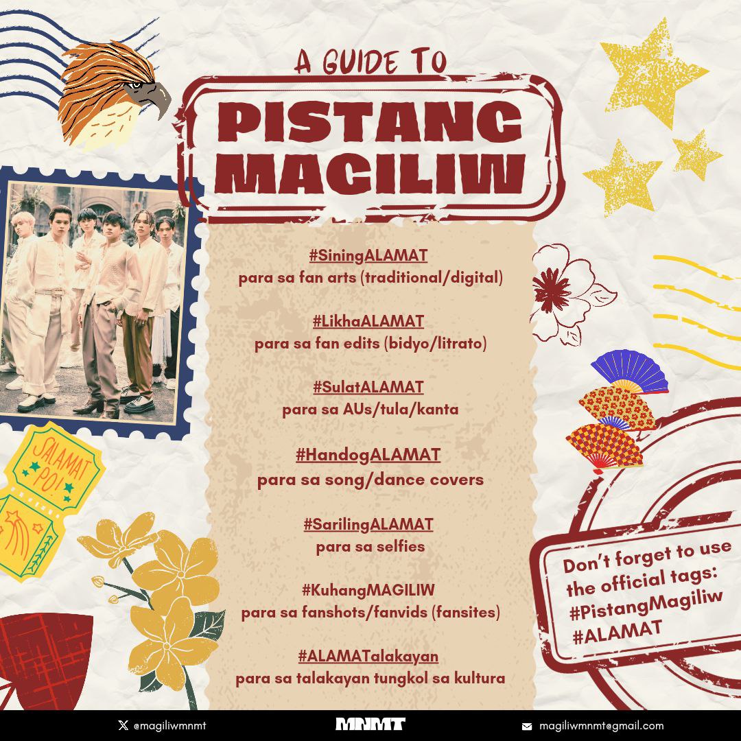 magiliwmnmt's tweet photo. MALIGAYANG PISTANG MAGILIW! 🥳🤎

Mga Magiliw, halina’t makilahok sa nakahain na aktibidad ngayong araw! Nais mo bang ibahagi ang iyong talento o i-flex lang ang iyong sarili? Here's a quick guide for the hashtags ngayong #PistangMagiliw! https://t.co/CL9HUO8FVc