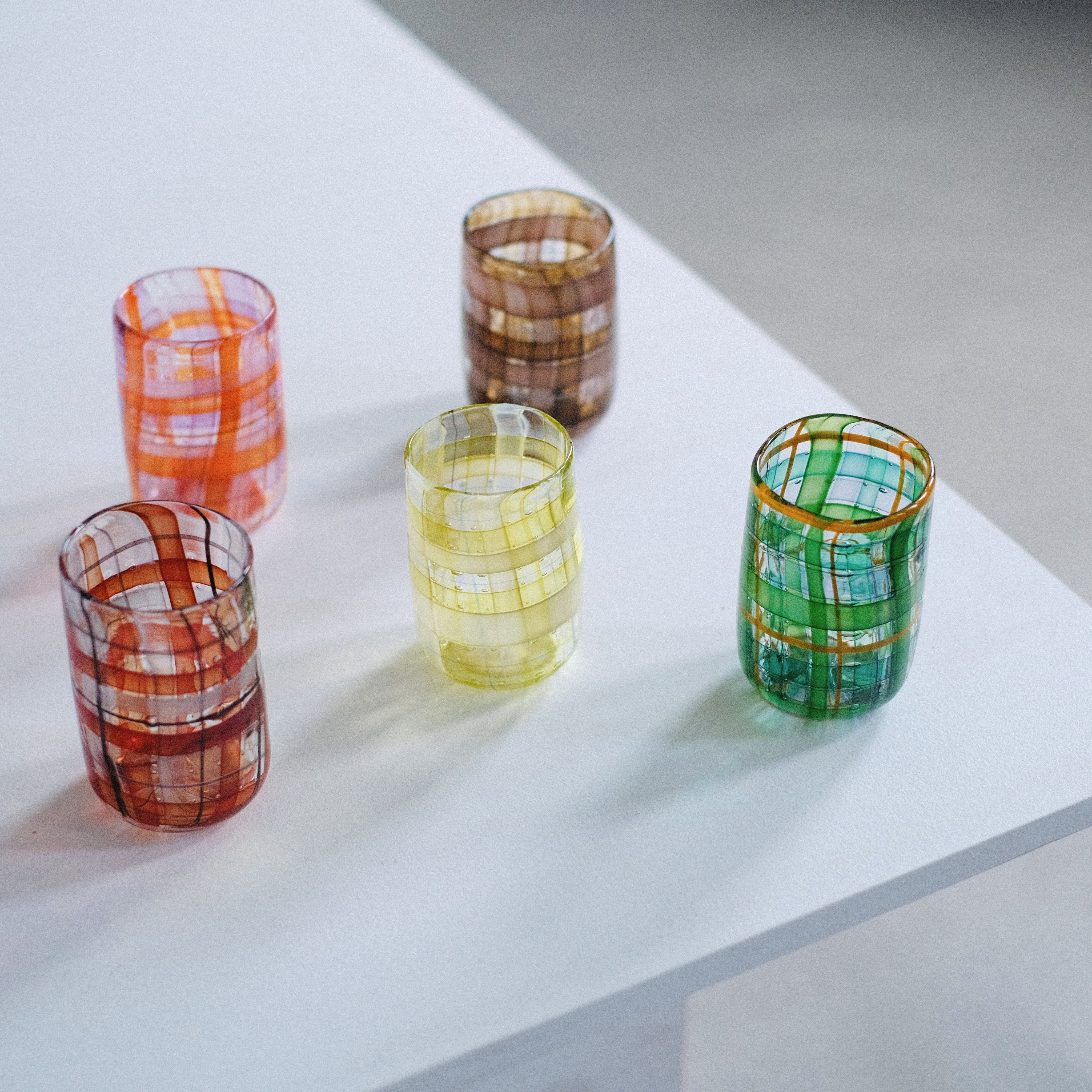 sasamoto natsuki チェック　ガラス　グラス sasamoto natsuki チェックガラスグラス