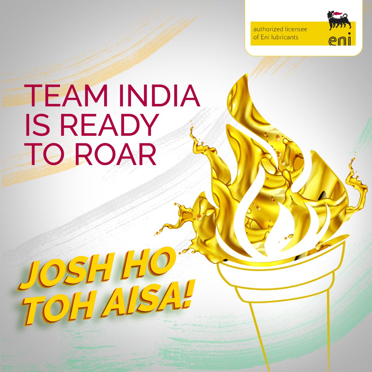 apareni1's tweet photo. Eni wishes Team India a remarkable victory ahead. #JoshHoTohAisa
#ENIIndia #ChalteRehneKaJosh #Olympics2024 #BestWishes #BikeEngineOil #SmoothEngine #EffortlesslySmooth #Performance #BikeCare #CarCare https://t.co/DJFoOl6pUp