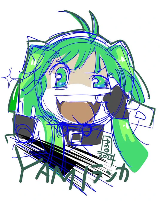 ちょっと休憩で 闇ランカちっこいやつでラフガキ