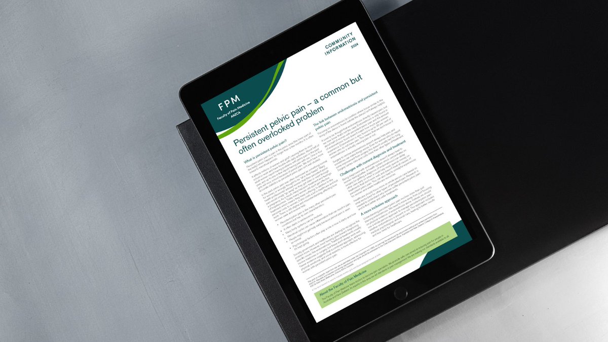 We've developed a new statement on persistent pelvic pain and #endometriosis + accompanying community info sheet. The statement aims to help medical practitioners with multidisciplinary pain management principles when treating persistent pelvic pain. More: bit.ly/3WDBngg