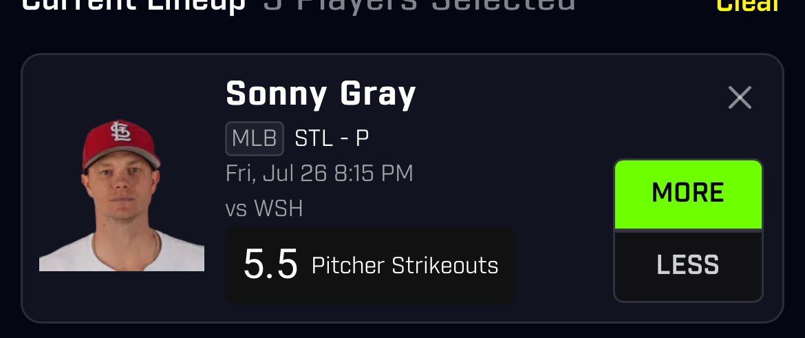 YearingPro's tweet photo. SONNY GRAY OVER 5.5 KS⭐️⭐️

LOCK THIS IN FAST‼️

DISCORD HAS NUKE PAIRS✅

Join Our Free Discord ⬇️

https://t.co/vWnCNCGEPD

 #prizepicks #underdog     #fliff #props #prizepicksprops #DFS #Nba     #Nba     #wnba #mlb #sports #sportsbetting #picks https://t.co/9KECBxkMzh