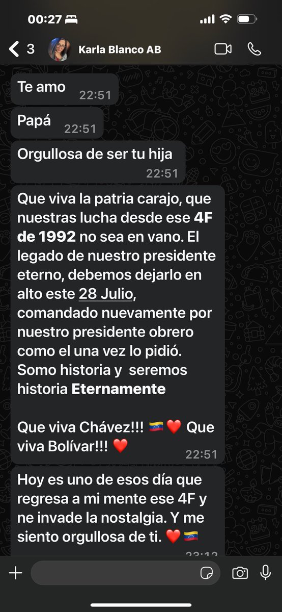 BlancoGustavo10's tweet photo. Orgullosamente quiero compartir con mis seguidores este hermoso mensaje de una de mis hijas !! https://t.co/d0ktJtfgvQ