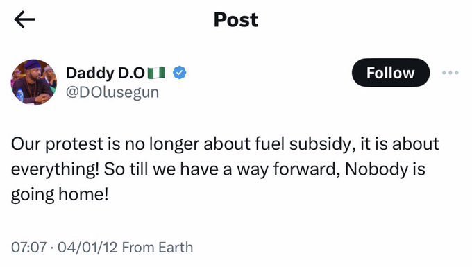 SavvyRinu's tweet image. If APC members accuse you of anything, they have either done it, doing it or are about to do it. 

I’m curious why @DOlusegun is angry that Nigerians want to ask him some questions about the protests. 

Why is he threatening Nigerians, yet he wanted to end Nigeria few years ago?