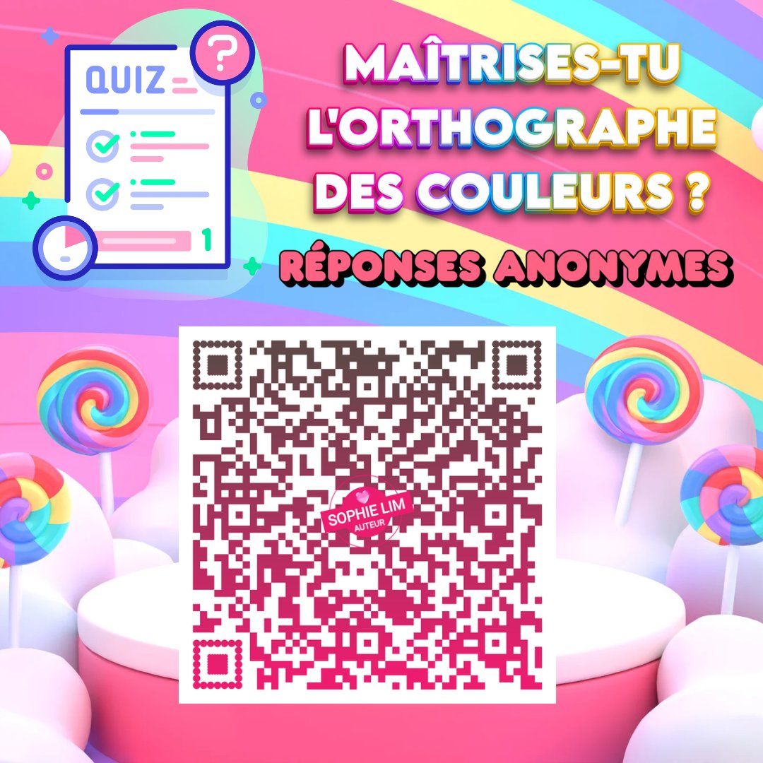 Sophie Lim (林佩舒) 📚☕ (@sophielauteur) on Twitter photo * Post programmé * Je prévois de publier des quiz sur mon site. Comme j'aime ce qui est coloré, on commence par un quiz sur l'orthographe des couleurs 😁 <a href="/l_allee/">Mélanie Desforges</a> <a href="/MaritzacocoJ/">Maritza Jaillet ♥ - À pluche sur BS / Insta, etc.</a> et <a href="/Adeline_Rogeaux/">♦️ Driller_Killer 🔪</a> apparaissent dans les questions 😏
🔗 i.mtr.cool/lkvxbncglt * Post programmé * Je prévois de publier des quiz sur mon site. Comme j'aime ce qui est coloré, on commence par un quiz sur l'orthographe des couleurs 😁 <a href="/l_allee/">Mélanie Desforges</a> <a href="/MaritzacocoJ/">Maritza Jaillet ♥ - À pluche sur BS / Insta, etc.</a> et <a href="/Adeline_Rogeaux/">♦️ Driller_Killer 🔪</a> apparaissent dans les questions 😏
🔗 i.mtr.cool/lkvxbncglt