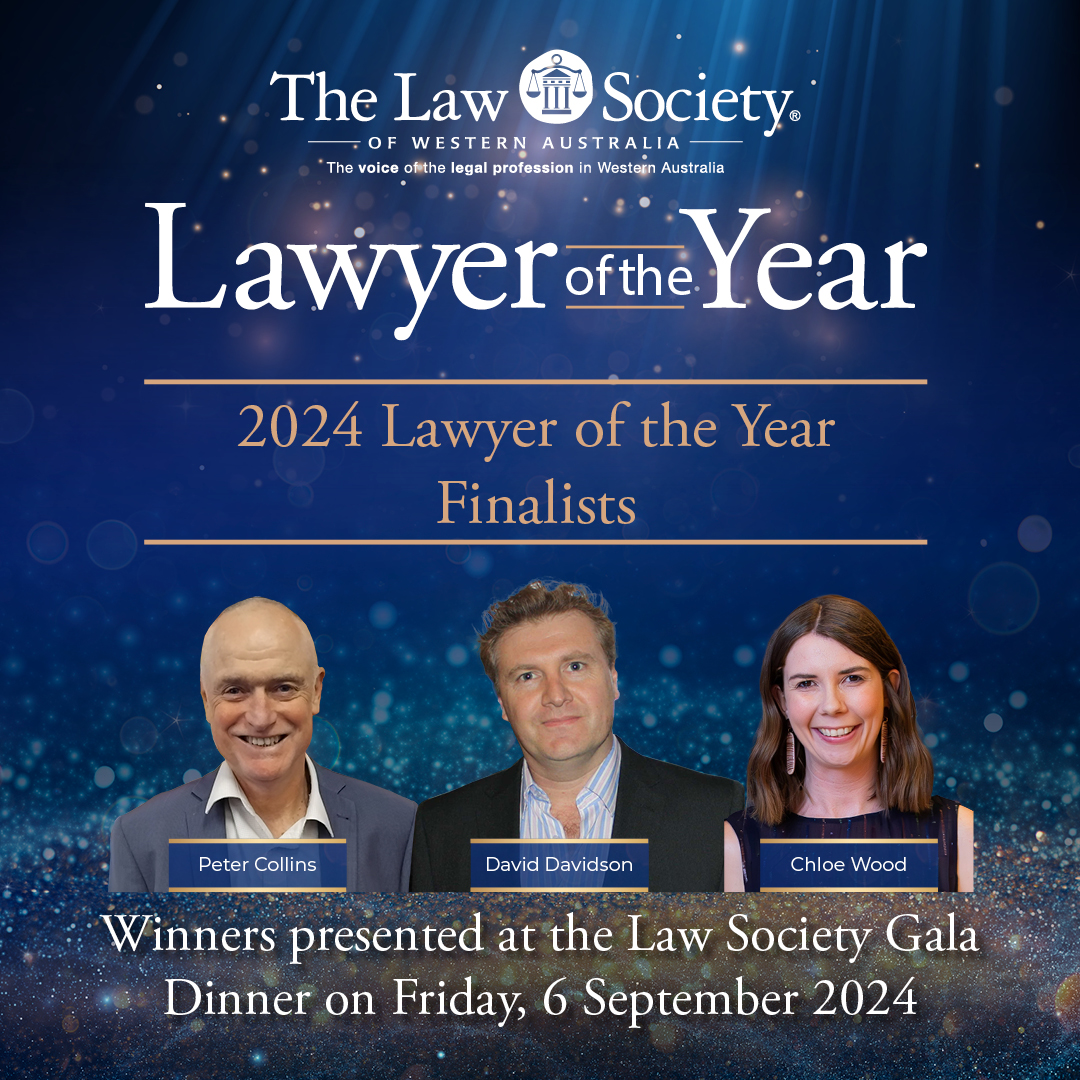 Proud to announce that ALSWA's Peter Collins and Chloe Wood have each been announced as Finalists in the 2024 LSWA Lawyer of the Year Awards!
ALSW congratulates all Finalists!