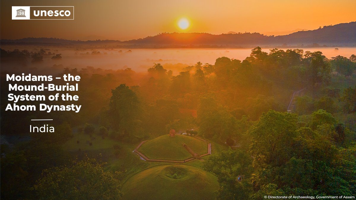 UNESCO 🏛️ #Education #Sciences #Culture 🇺🇳 (@unesco) on Twitter photo 🔴 BREAKING!
New inscription on the <a href="/UNESCO/">UNESCO 🏛️ #Education #Sciences #Culture 🇺🇳</a> #WorldHeritage List: Moidams – the Mound-Burial System of the Ahom Dynasty, #India 🇮🇳.
➡️unes.co/46whc #46WHC 🔴 BREAKING!
New inscription on the <a href="/UNESCO/">UNESCO 🏛️ #Education #Sciences #Culture 🇺🇳</a> #WorldHeritage List: Moidams – the Mound-Burial System of the Ahom Dynasty, #India 🇮🇳.
➡️unes.co/46whc #46WHC