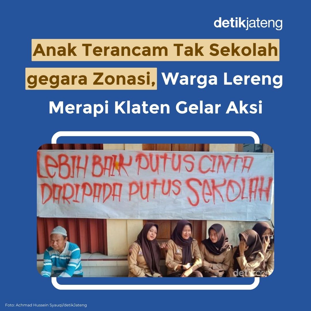 detikjatengcom's tweet image. Sejumlah warga di lereng Gunung Merapi, Kecamatan Kemalang, Klaten dan sekitarnya menggelar aksi di Balai Desa Tlogowatu. Mereka memprotes sistem zonasi pada penerimaan peserta didik baru (PPDB).

Selengkapnya&amp;gt;&amp;gt; detik.com/jateng/berita/…

#zonasi #ppdb #klaten #lerengmerapi