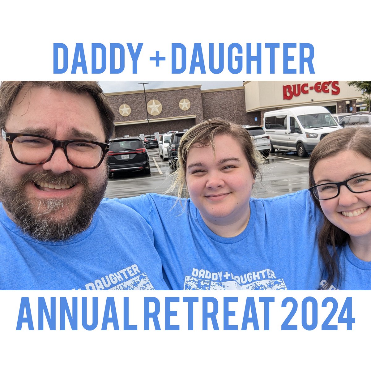 ebdean2's tweet photo. Me and my girls. This is the obligatory stop at Buc-ee's on our way to Chattanooga. What's a retreat if you don't get a cheesy T-shirt? https://t.co/bbrNyBvW3l