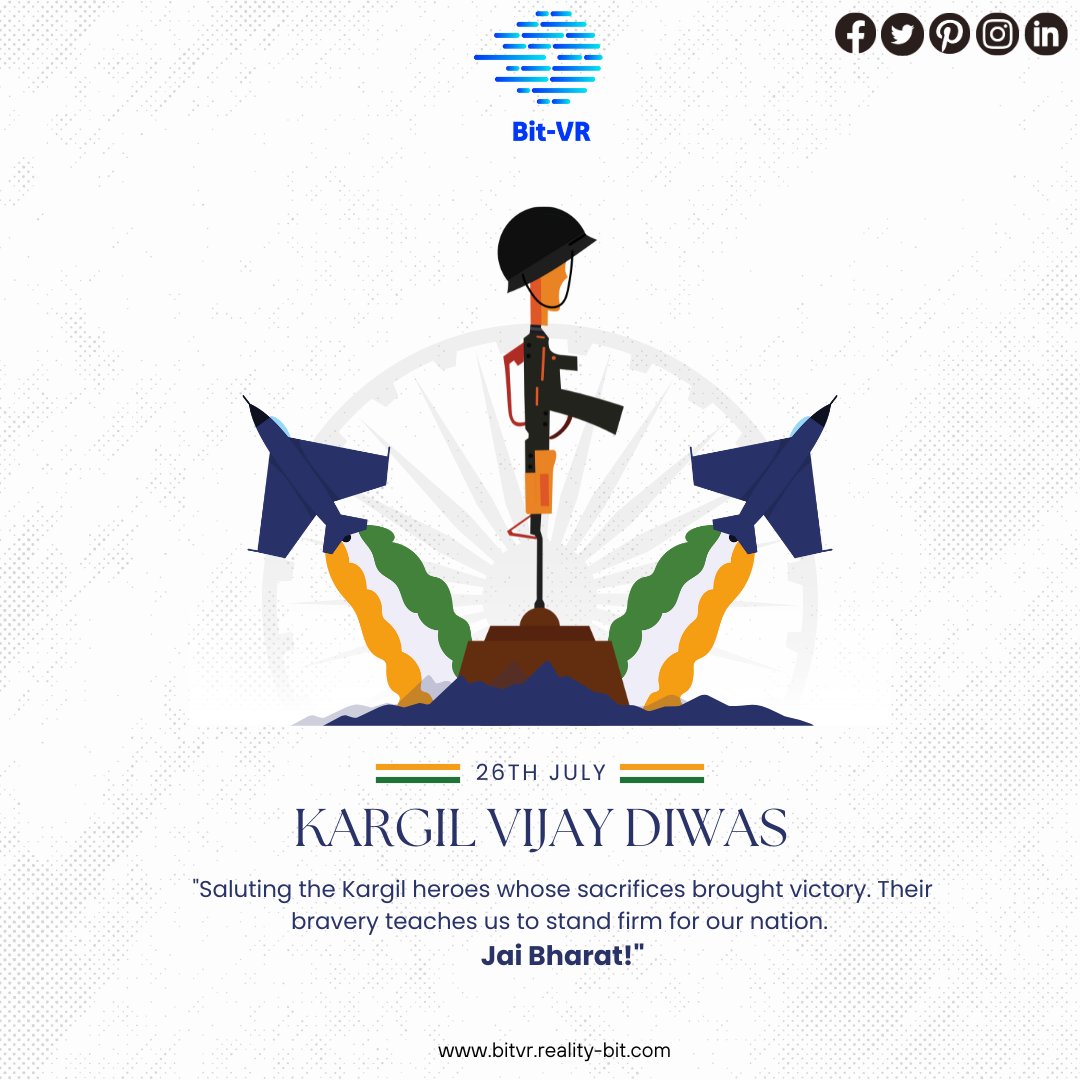 thebitvr's tweet image. Saluting the courage of our Kargil heroes with BIT VR. Immerse yourself in their stories of courage and sacrifice. Jai Hind! 
.
#vijaykargildivas #realitybitinc #SaluteToHeroes #proudtobeindians #indianarmy #KargilVijayDiwas #kargilwar