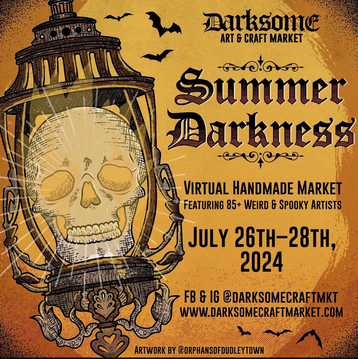 The virtual Darksome Market has officially started! I am just finishing up adding some new products to my website. So if you’re a night owl, you get first dibs! Don’t forget your discount code. Also, be sure to check out the other incredible vendors for this one 🕸️