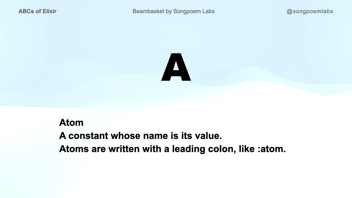 We are posting ABCs of BEAM languages.
While working on our cohort we thought to create ABCs of Elixir and Erlang.
Beambasket is a community by @songpoemlabs 
#elixir #elixirlang