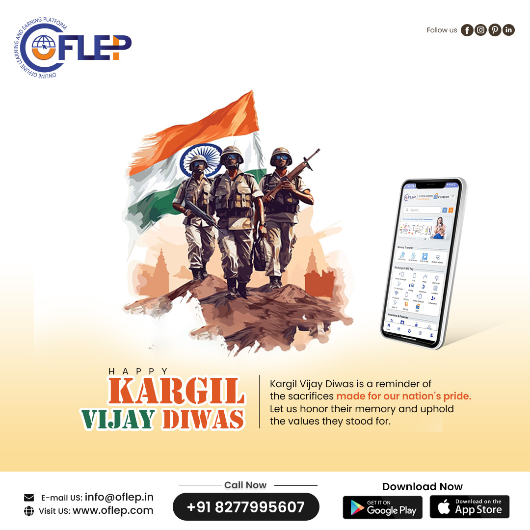 OFLEPofficial's tweet image. Kargil Vijay Diwas reminds us of the brave sacrifices made for our nation's honor. Let's pay tribute to their memory and cherish the values they fought to protect.🇮🇳
---
#Oflep #KargilVijayDiwas #Heroes #PrideOfIndia #CashbackApp #OnlineShopping #Deals #Discounts
