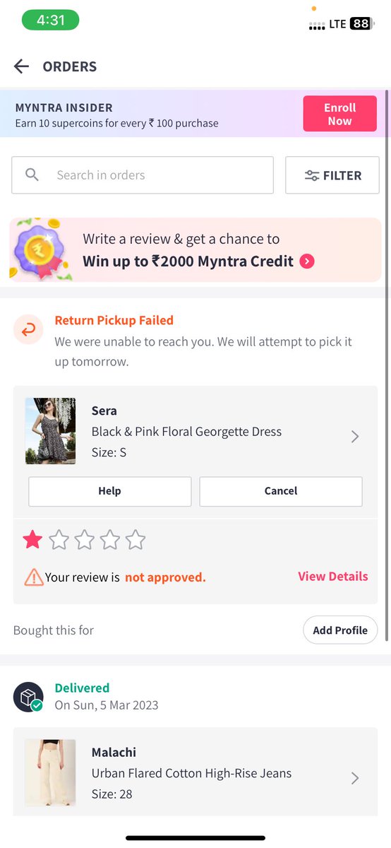 abh_gupta's tweet photo. Extremely disappointed with Myntra’s service. I received the wrong parcel weeks ago and despite raising multiple requests and getting approvals from customer service, the parcel with Order ID # 127240764541779324603 still hasn’t been picked up.
#CustomerService #Myntra #Complaint https://t.co/3iV8DBzfGb