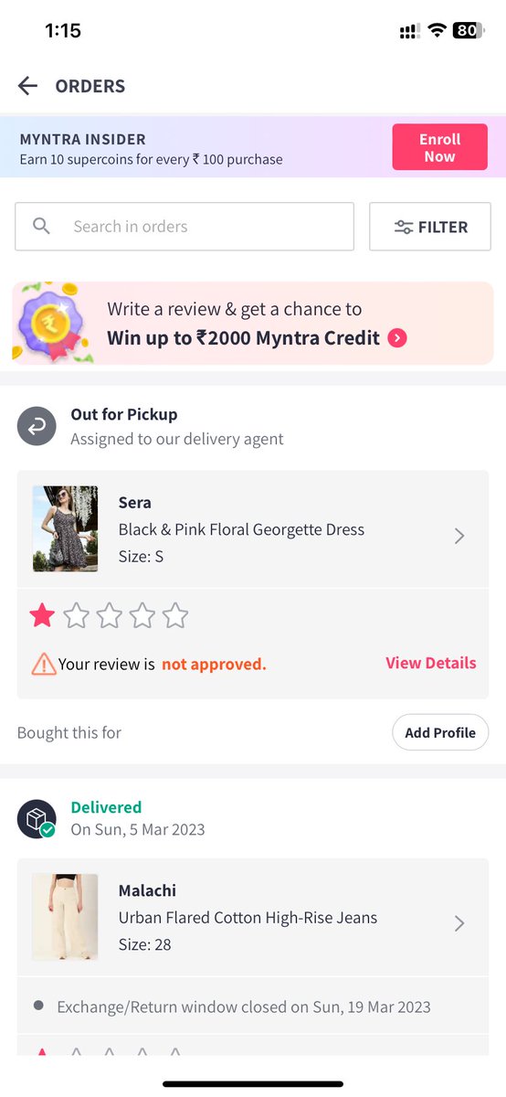 abh_gupta's tweet photo. Extremely disappointed with Myntra’s service. I received the wrong parcel weeks ago and despite raising multiple requests and getting approvals from customer service, the parcel with Order ID # 127240764541779324603 still hasn’t been picked up.
#CustomerService #Myntra #Complaint https://t.co/3iV8DBzfGb