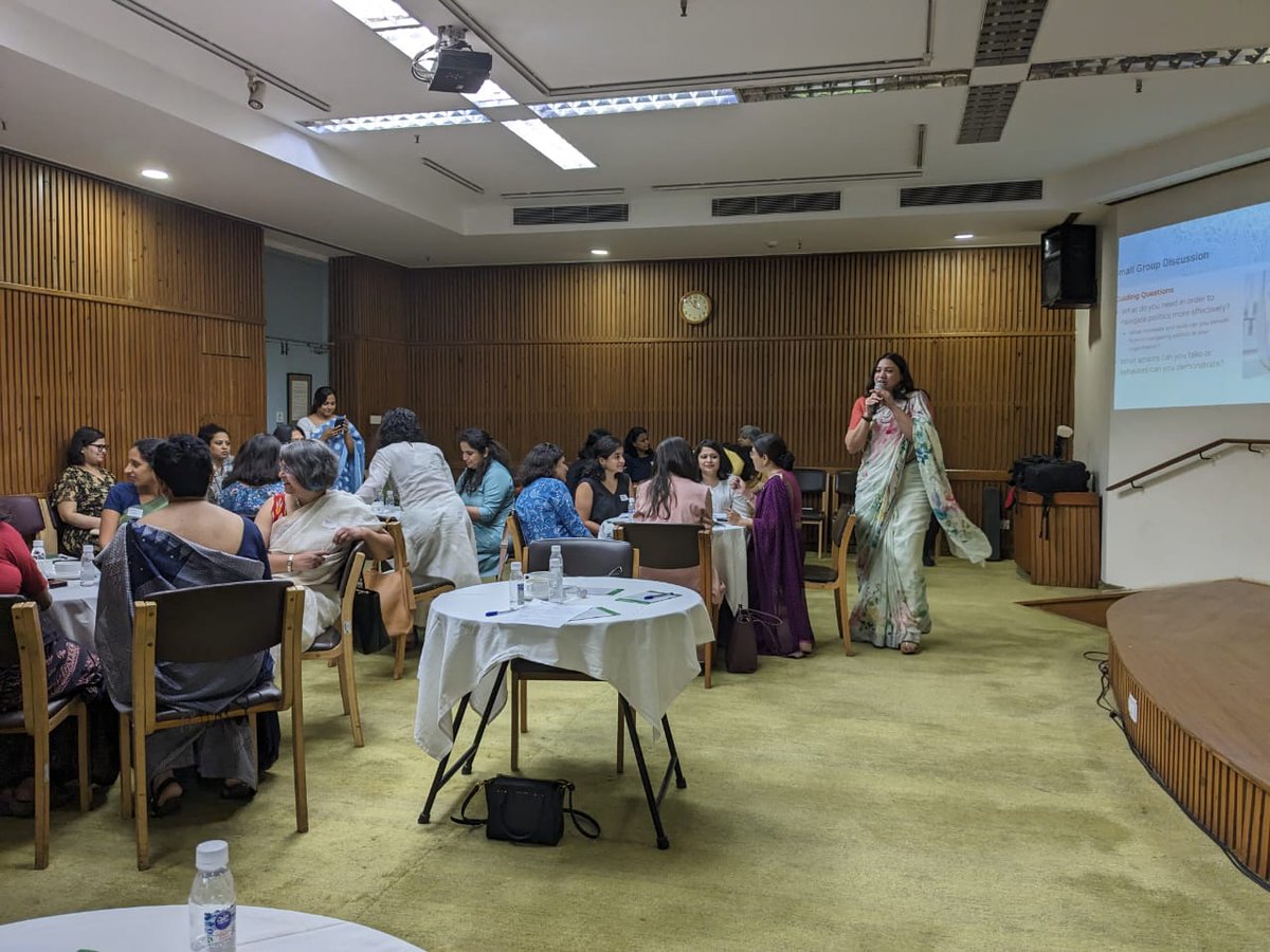 womenlifthealth's tweet photo. 📍Delhi, India: Earlier this week, we held an interactive workshop for mid-career women leaders working in #publichealth in India as a part of @EquiLeadOrg's #LeadwithEquity Conference 2024!
Delivered by Neha Dass (Facilitator, India WomenLift Health) & attended by 30+ women health leaders, the workshop focused on demystifying organizational politics & equipping participants with the tools & resources to effectively navigate it to grow in their careers.
