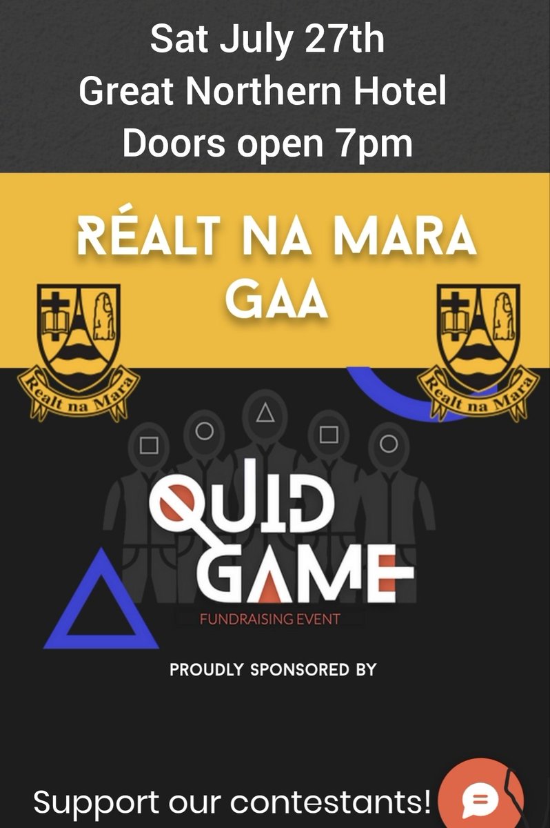 RealtNaMaraGAA's tweet photo. Only one day to go until the biggest fundraiser we have ever done gets under way and we cannot wait!!

Doors open at 7pm and the show starts at 8pm

There is still time to sponsor any of our Contestants via the following link:
https://t.co/pbDqznqVS9
We can't wait to see you all https://t.co/xLO7g5nTS0