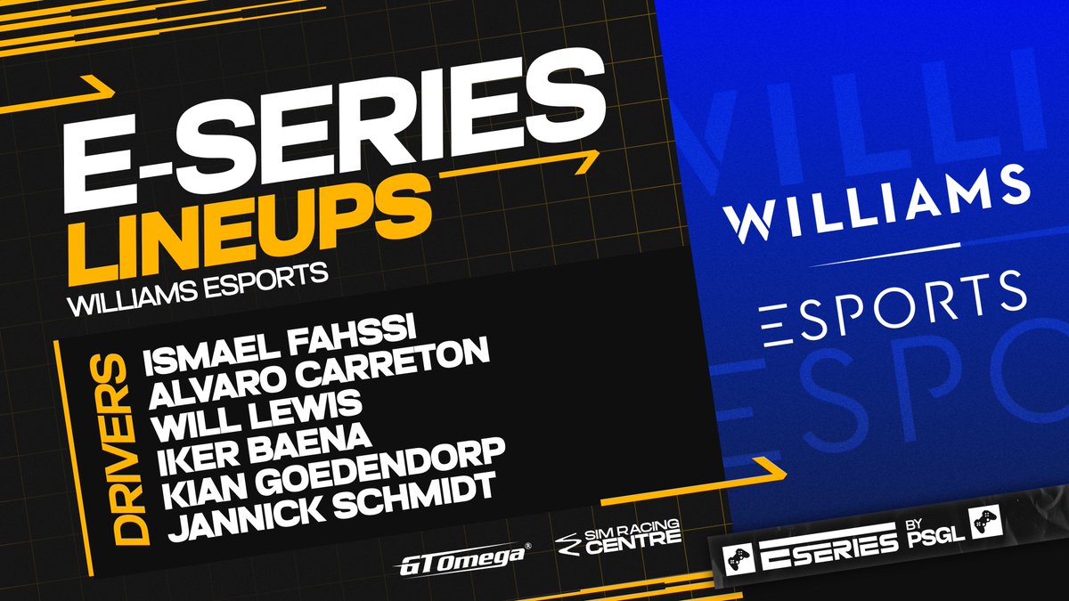 PSGL (@premiersimgl) on Twitter photo The team that everybody loves 😍
<a href="/WilliamsEsports/">Williams Sim Racing</a> is back for Season 4 and they are ready to be at the very top 🏔️
▫️ <a href="/ismaelfahssi_/">Ismael Fahssi</a>
▫️ <a href="/AlvaroCarreton/">Álvaro Carretón</a>
▫️ <a href="/Will_Lew75/">Will</a>
▫️ <a href="/IkerBaenaa/">Iker Baena</a>
▫️ <a href="/KianGoedendorp/">Kian Goedendorp</a>
▫️ <a href="/_Jannick_S/">Jannick</a>
#PSGLxESeries The team that everybody loves 😍
<a href="/WilliamsEsports/">Williams Sim Racing</a> is back for Season 4 and they are ready to be at the very top 🏔️
▫️ <a href="/ismaelfahssi_/">Ismael Fahssi</a>
▫️ <a href="/AlvaroCarreton/">Álvaro Carretón</a>
▫️ <a href="/Will_Lew75/">Will</a>
▫️ <a href="/IkerBaenaa/">Iker Baena</a>
▫️ <a href="/KianGoedendorp/">Kian Goedendorp</a>
▫️ <a href="/_Jannick_S/">Jannick</a>
#PSGLxESeries
