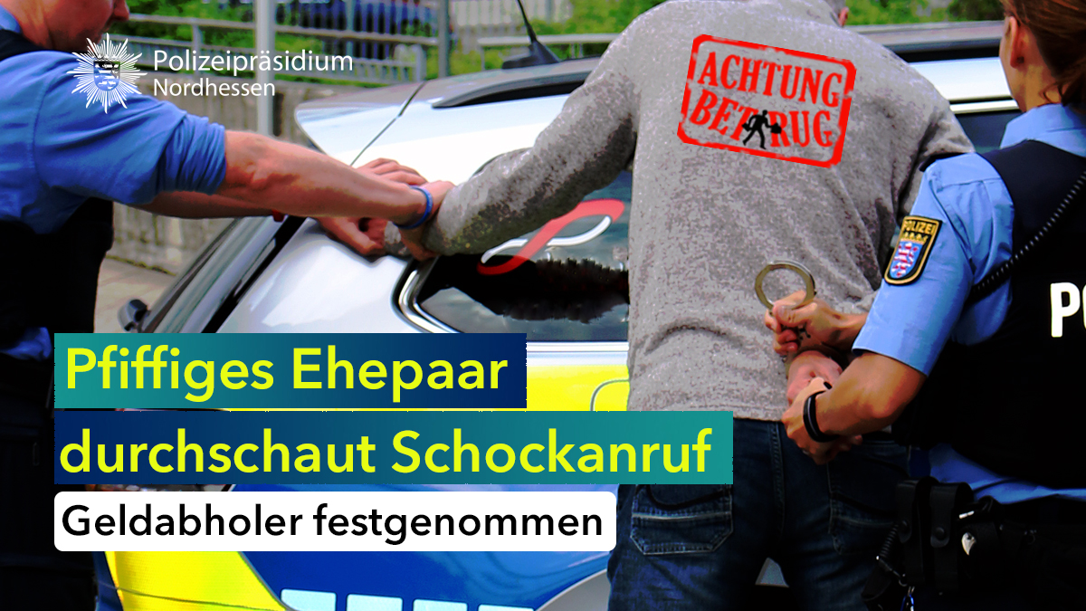 Polizei_NH's tweet photo. Ein pfiffiges Ehepaar aus #Grebenstein durchschaute gestern die miese Masche #Schockanruf.
Dank der schnellen Mitteilung klickten die Handschellen für den Geldabholer, der in Erwartung fetter Beute von der Bande zur Anschrift der Senioren geschickt worden war.
Mehr Infos in unserer PM: ⤵
https://t.co/Gv13toPew8
