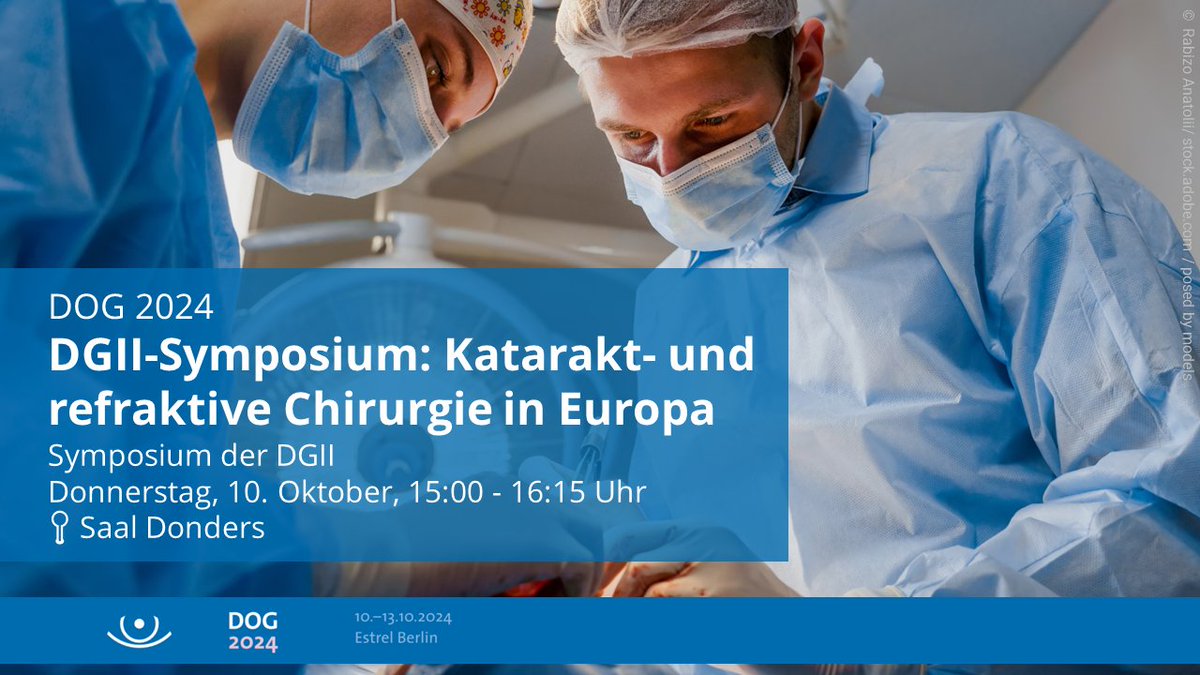Im Symposium werden Fortschritte in der Katarakt- &amp; refraktiven Chirurgie, lamelläre Hornhautchirurgie, neue IOL-Technologien &amp; regionale Unterschiede vorgestellt. Ebenfalls: innovative Ansätze wie korneale Allografts &amp; KI zur Keratokonus-Erkennung . Mehr: dog-kongress.de/programm/