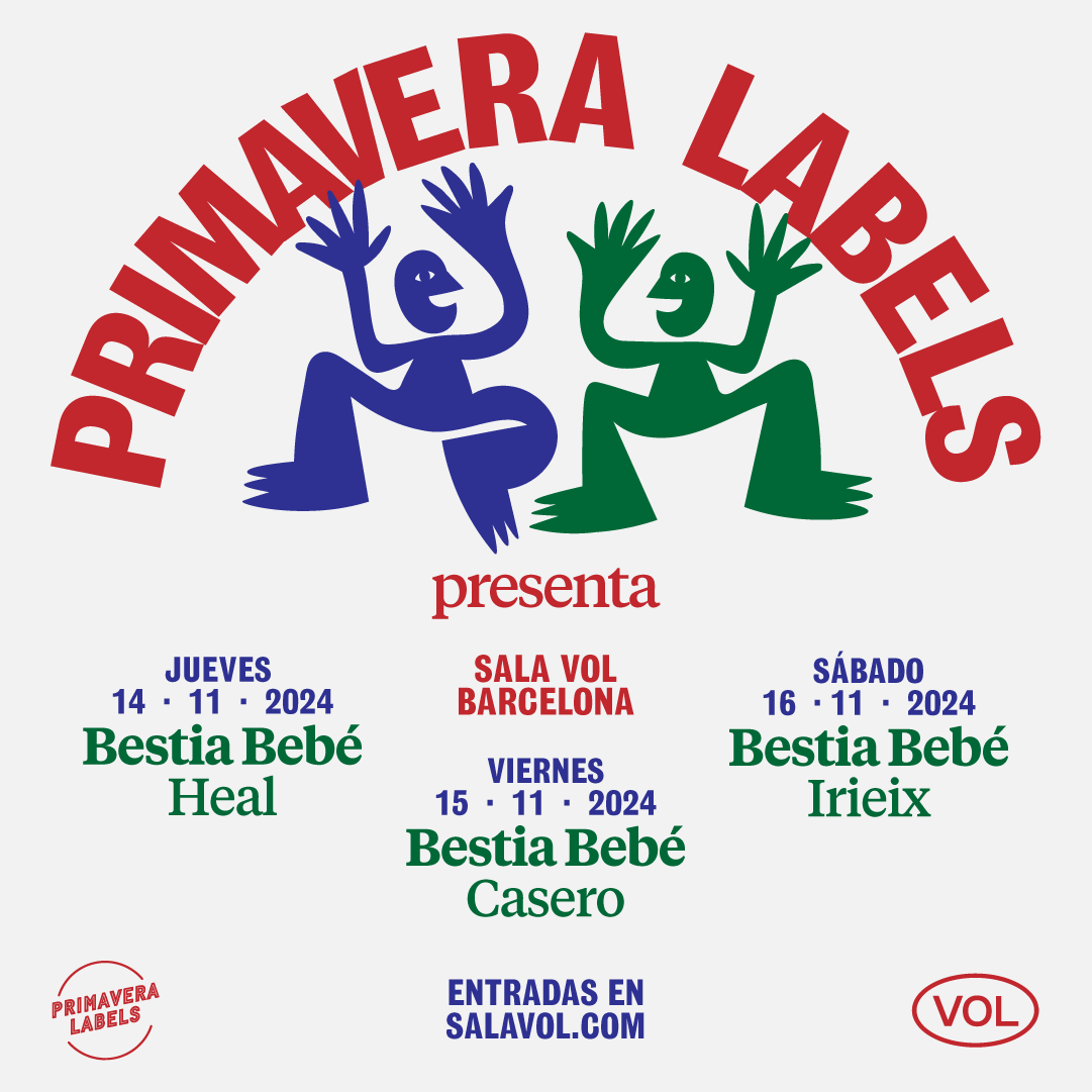 Primavera Labels (@primaveralabels) on Twitter photo Queremos acompañaros en la diversión presente y futura, por eso nos hemos liado la manta a la cabeza con un nuevo ciclo en la sala Vol de Barcelona presentándoos algunos de nuestros discos favoritos de 2024.
<a href="/salavol/">VOL</a> <a href="/bestiabebe/">Bestia Bebé</a> <a href="/Caserosincasa/">Casero</a> <a href="/irieitx/">irieix</a> #heal <a href="/Primavera_Sound/">Primavera Sound</a> Queremos acompañaros en la diversión presente y futura, por eso nos hemos liado la manta a la cabeza con un nuevo ciclo en la sala Vol de Barcelona presentándoos algunos de nuestros discos favoritos de 2024.
<a href="/salavol/">VOL</a> <a href="/bestiabebe/">Bestia Bebé</a> <a href="/Caserosincasa/">Casero</a> <a href="/irieitx/">irieix</a> #heal <a href="/Primavera_Sound/">Primavera Sound</a>