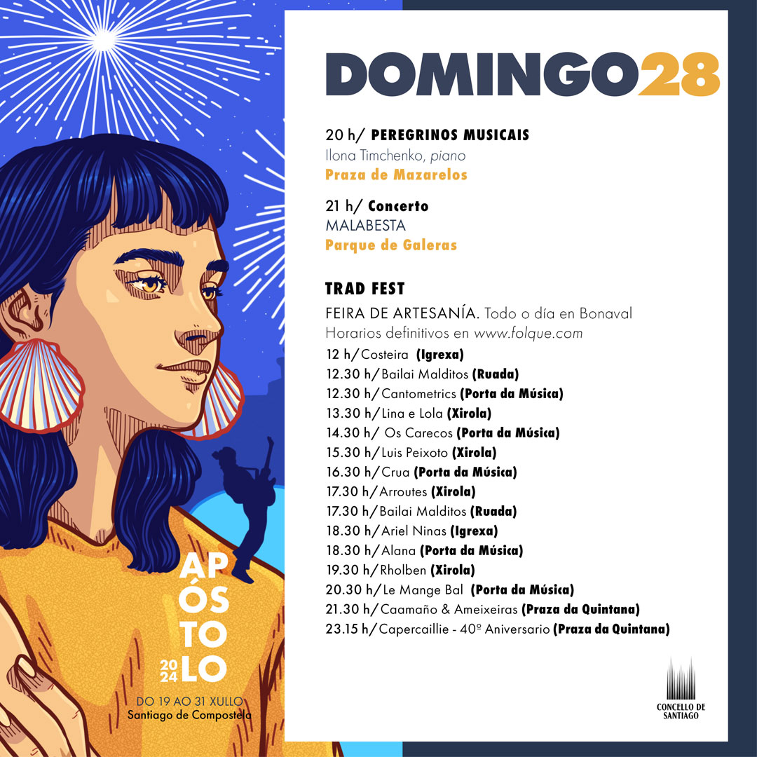 PazodeRaxoi's tweet photo. 🎵🎶 Unha xornada moi musical a que viviremos hoxe nas #FestasdoApóstolo co ciclo Peregrinos Musicais en #Mazarelos, o concerto en #Galeras e a celebración da 6ª edición do #TradFest en #Bonaval e na #Quintana! 👏
Non perdas nada do #Apóstolo2024! 🤳 https://t.co/Z0eFHRAT9U https://t.co/1ysWU985Mp