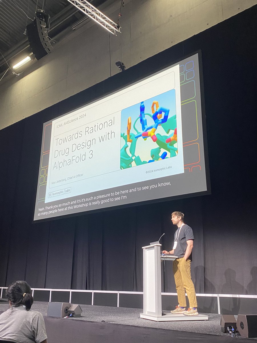 Ada Fang (@adafang_) on Twitter photo Max Jaderberg from Isomorphic Labs is now talking <a href="/AI_for_Science/">AI for Science</a> <a href="/icmlconf/">ICML Conference</a> in Hall A8. Come along to hear more about AlphaFold 3! 🧬 #ICML2024 Max Jaderberg from Isomorphic Labs is now talking <a href="/AI_for_Science/">AI for Science</a> <a href="/icmlconf/">ICML Conference</a> in Hall A8. Come along to hear more about AlphaFold 3! 🧬 #ICML2024