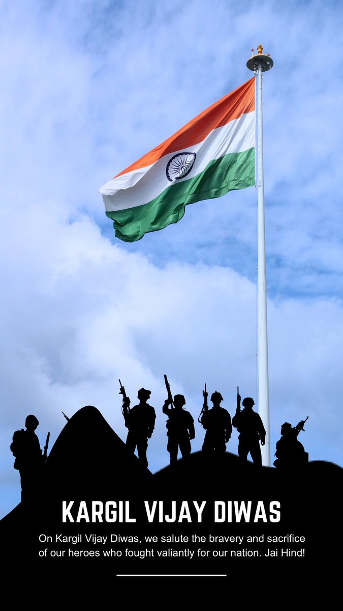 ruchi_ies's tweet photo. “वो शूरवीर जिन्होंने हिमालय की चोटियों पर अपने लहू से इतिहास लिखा,
उनकी वीरता की गाथाएँ सदियों तक गूंजेंगी।
कारगिल विजय दिवस पर, हम उनके अदम्य साहस को सलाम करते हैं।”
जय हिंद! 🇮🇳 #कारगिल_विजय_दिवस #वीर_सपूत #शौर्य #भारतीयसेना https://t.co/noFIyMWS6j