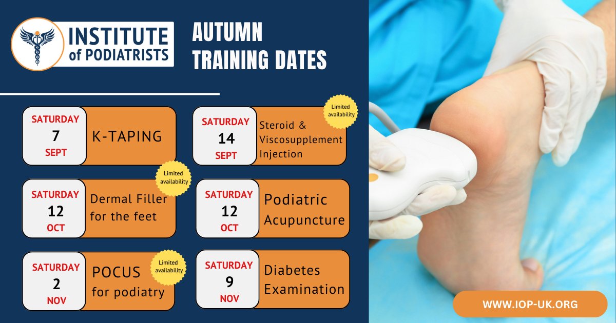 Institute of Podiatrists (@iop_podiatry) on Twitter photo Our remaining CPD courses of 2024. Full details available on our website iop-uk.org/courses-events/ or by contacting our team info@iop-uk.org #CPD #inspiringpodiatry #podiatry Our remaining CPD courses of 2024. Full details available on our website iop-uk.org/courses-events/ or by contacting our team info@iop-uk.org #CPD #inspiringpodiatry #podiatry