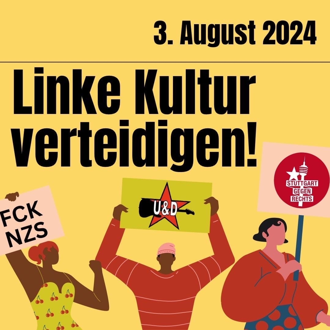StgtGegenRechts's tweet image. Am 3. August will die Junge Alternative gegen das @ud_stuttgart protestieren.
Wir halten gemeinsam dagegen!
#stuttgartgegenrechts