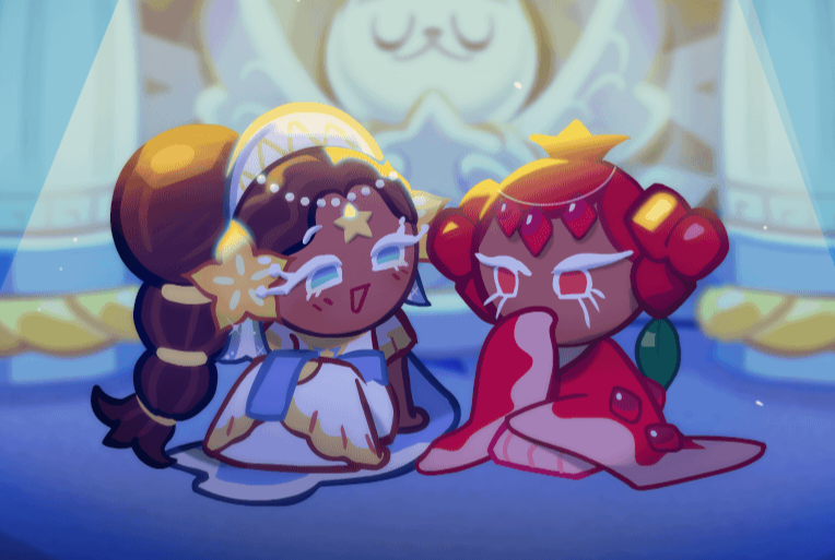 hanapong20's tweet photo. cookie run &amp; their love for blue x red yuri https://t.co/b1GJtLp8Da