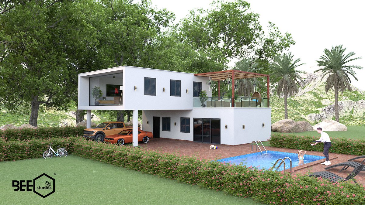 For fun🫠 #BeeStudios #Exteriordesign #3Drender