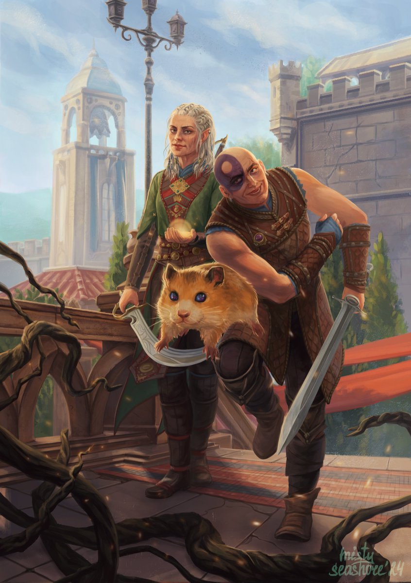 Art for the Baldur' Gate 3 zine. I was glad to draw my favorite third act team led by Boo.
#BaldursGate3 #BG3