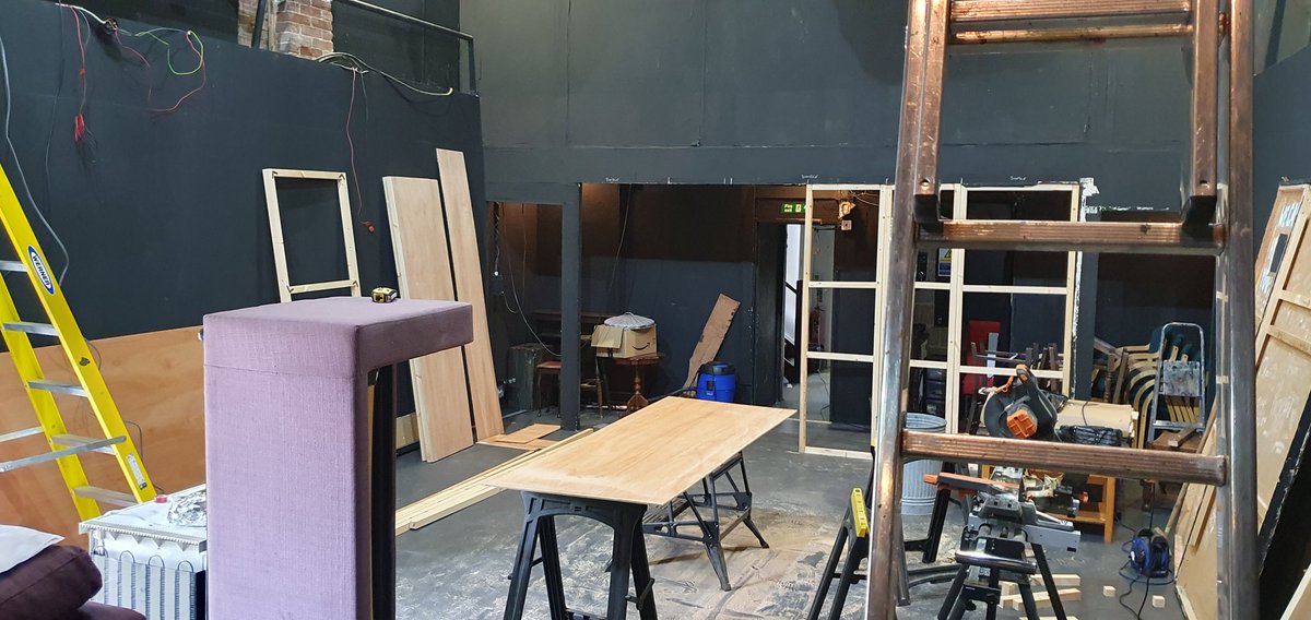 WharfTheatreDev's tweet image. Halfway through our dark period and currently this is the stage...not to mention the rest of the theatre.

We're hoping to have it all back in by the next show 🤞

#Rewiring #Rebuilding #Refurbishing.
