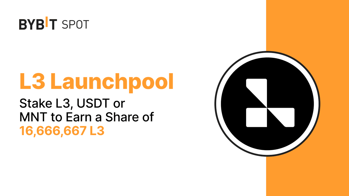 Bybit_Official's tweet photo. 🚀 #L3 Launchpool: Stake $L3, $USDT or $MNT to Earn a Share of 16,666,667 $L3 with @layer3!
📆 Event Period: July 30, 10AM UTC - August 6, 10AM UTC
📈 Stake to Earn: https://t.co/e2WfgCGrww
🌐 Learn More: https://t.co/h91aEj9bGt
#TheCryptoArk #BybitTrading https://t.co/3m7BERxnrO