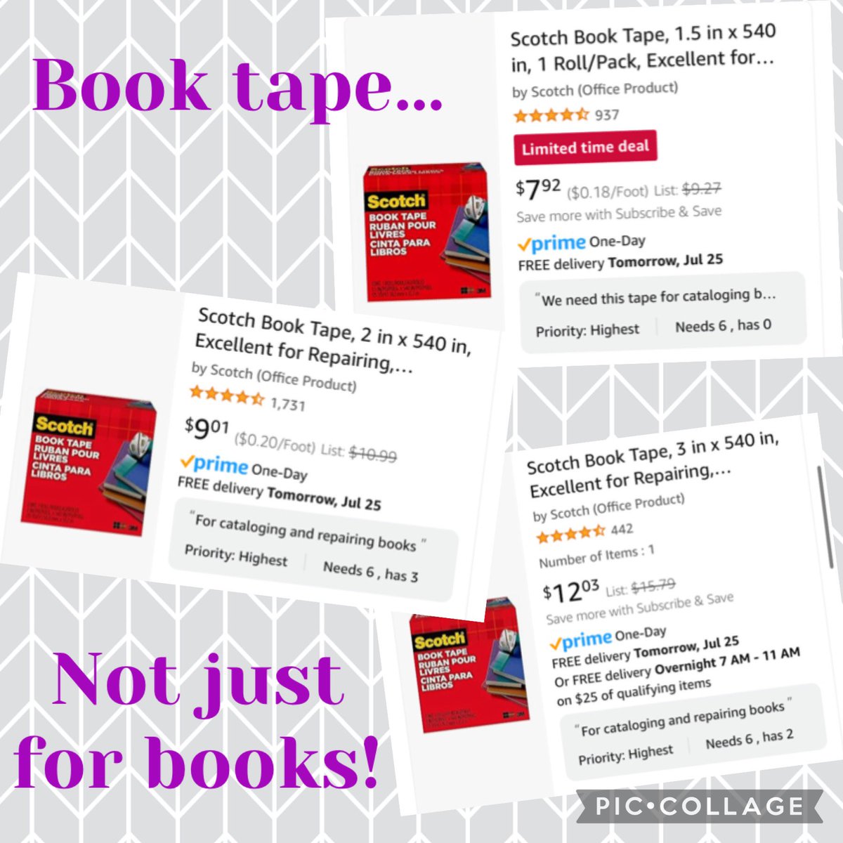 Y’all, I need help. I go back to school in about a week and still need a bunch of book tape! We use it for name labels on laptops. Can anyone help me #clearthelist so I can prepare laptops to be given out to my 600+ student the first few days of school? 

amzn.to/3NWxizl