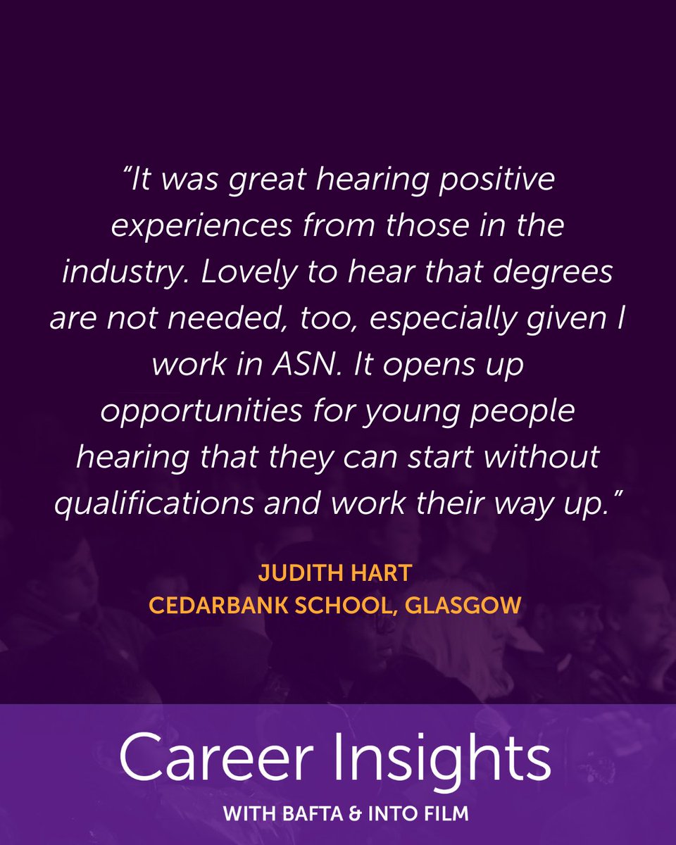 Held in partnership with <a href="/BAFTA/">BAFTA</a>, our #NationalCareersWeek event explored the range of #Careers available in the screen industries for young people across film, games, and TV, and the positive impact of developing transferable skills🎬

Learn more: intofilm.org/news-and-views…