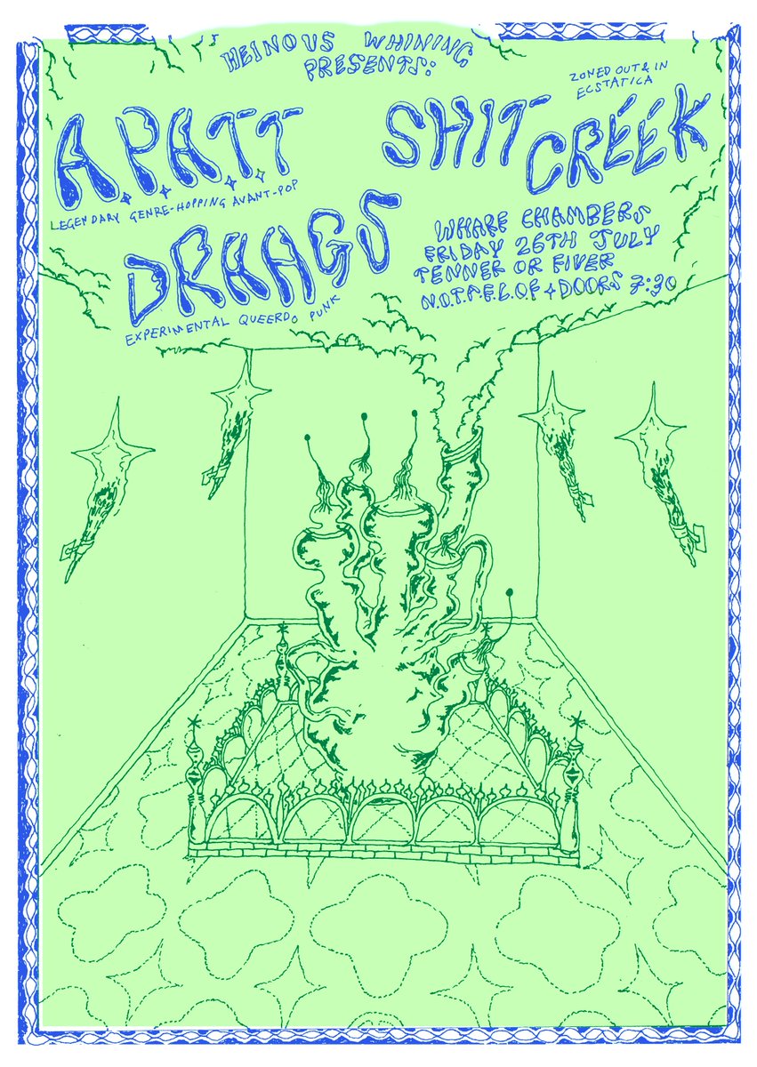 silent snake gang (@silentsnakegang) on Twitter photo Tonight at <a href="/WharfChambersCC/">Wharf Chambers</a>, Leeds
A.P.A.T.T // <a href="/game_program/">game_program</a> // DRAAGS
Brought to you by <a href="/heinouswhiner/">terry t. gerbs</a>
wharfchambers.org/event/a-p-a-t-⦠Tonight at <a href="/WharfChambersCC/">Wharf Chambers</a>, Leeds
A.P.A.T.T // <a href="/game_program/">game_program</a> // DRAAGS
Brought to you by <a href="/heinouswhiner/">terry t. gerbs</a>
wharfchambers.org/event/a-p-a-t-ā¦