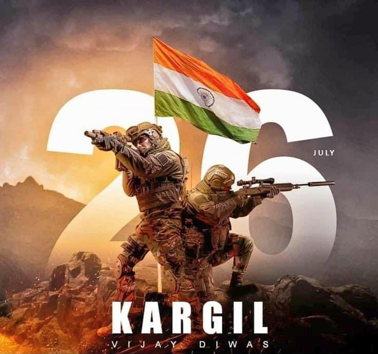 AMWTWEET's tweet photo. Our Indian flag 🇮🇳 does not fly because the wind moves it. It flies with the last breath of each soldier who died protecting it. A day to remember and salute our soldiers who laid down their lives fighting for us.
Jai Hind 🇮🇳 ✊🏻
#KargilVijayDiwasRajatJayanti
#25YearsOfGlory https://t.co/xVnWCt58gs