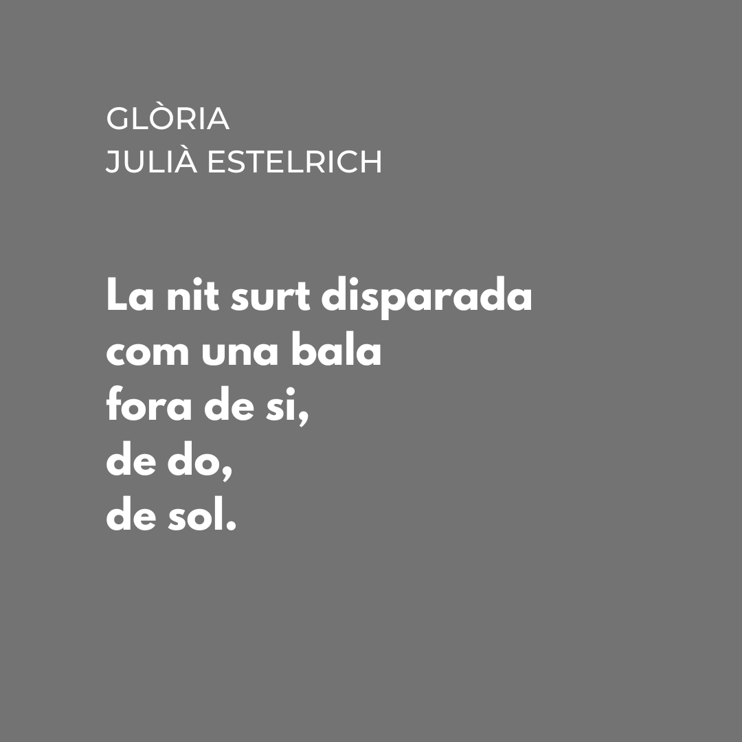 Uns versos de Glòria Julià Estelrich que hem llegit a Donzelles de l'any 2000, antologia de dones poetes dels Països Catalans a cura de Noèlia Díaz Vicedo i Sandra D. Roig. És del 2013 i d'<a href="/EdMediterrania/">Editorial Mediterrània</a>

#poesiaencatala #donespoetes #poetesmallorquines <a href="/gloriajuliae/">Glòria Julià E</a> <a href="/NoedVicedo/">Noèlia Díaz Vicedo</a>