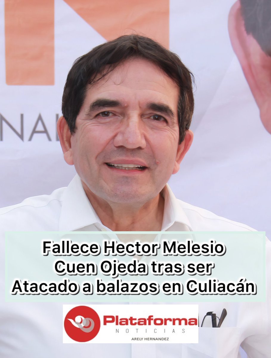 El líder del PAS habría sido atacado a balazos en el sector de La Presita, en Culiacán, fue trasladado a una clínica privada de emergencia donde lamentablemente perdió la vida. QDEP 🙏🏻