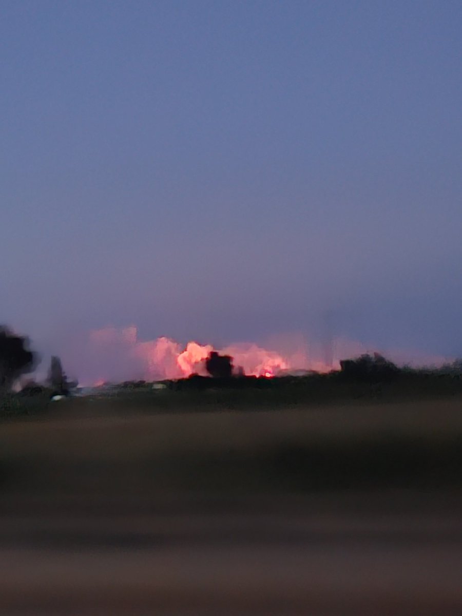 Took this picture of the Park Fire last night from I-5. Despite being about 25 miles away, it was really lighting up the sky.