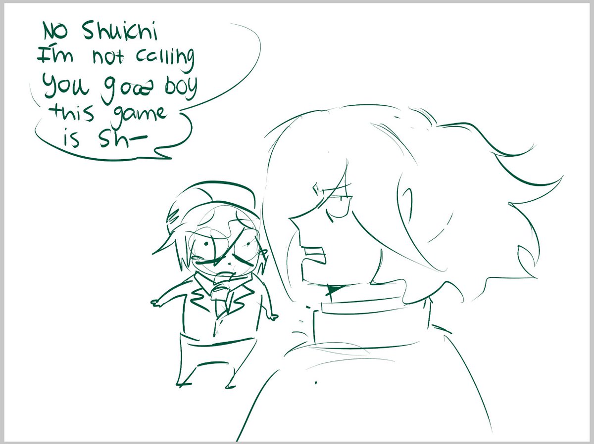 kokichiblanket's tweet image. Kay. 

#pregameshuichi #saiouma #kokichiouma #shuichi #drv3