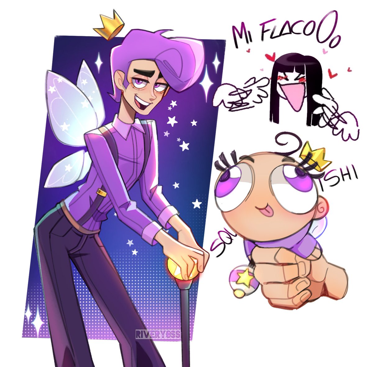 Rivery0ss's tweet photo. Oooooh Darling ahora si te veo ,💜✨
#FairlyOddParentsANewWish #FairyOddparents #poof #periwinckle  #ibisPaintX 
#fanart #drawing https://t.co/B9MItcB2rH
