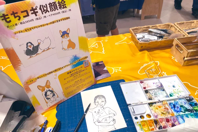 今日も阪急うめだ本店さんで似顔絵描いてます!飛び入り参加OKです 