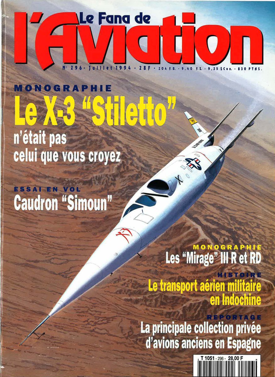 FanaAviationMag's tweet photo. #FridayFana Fana n°296, juillet 1994, le Douglas X-3 en couverture. C'était il y a 30 ans.
#Avgeeks #aviation #lecture #Douglas #Xplanes https://t.co/TWi4GzlNp9