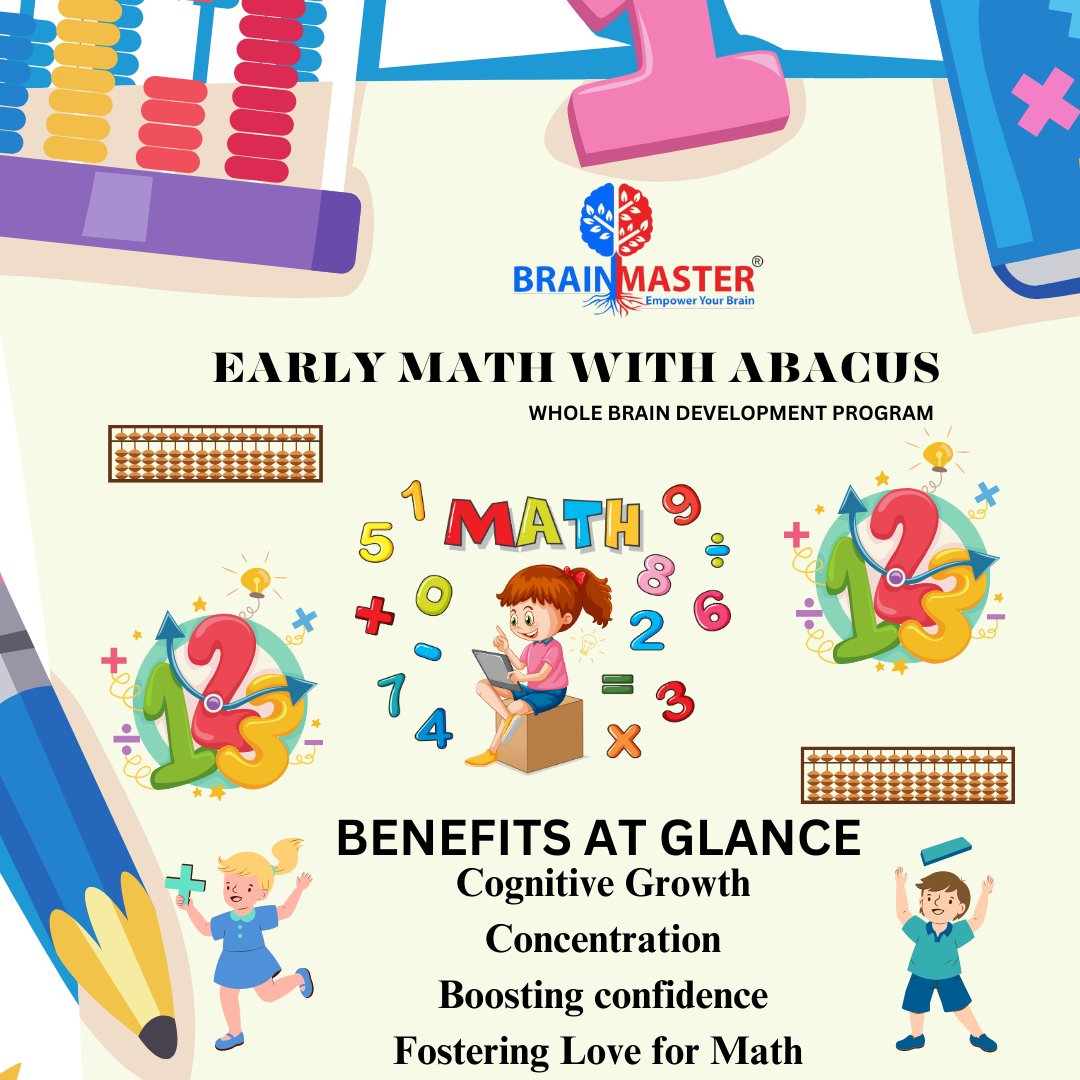 Brainmasterug's tweet image. 👶 Join Brain Master - Early Math with Abacus course designed for ages 4 to 6 years! 🎓 Give your child a head start on a journey of discovery and learning. Let&apos;s nurture young minds for a brighter tomorrow! 🚀 Register on: +256-752-529-860, visit: brainmasterug.com